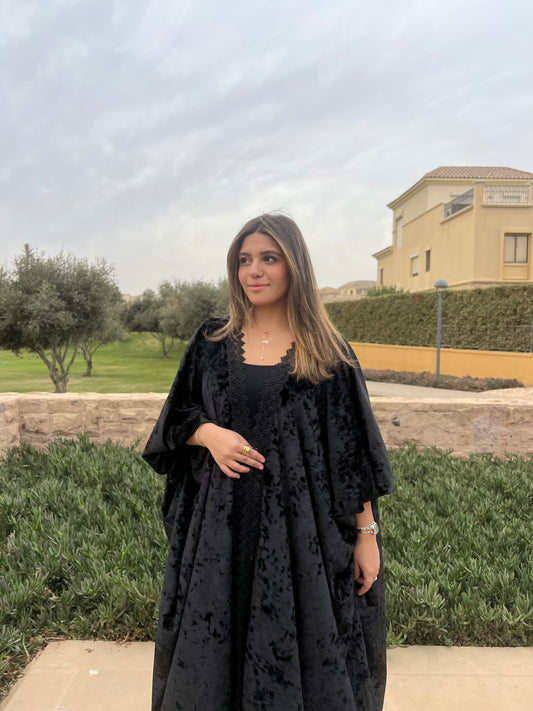 Black Velvet Abaya