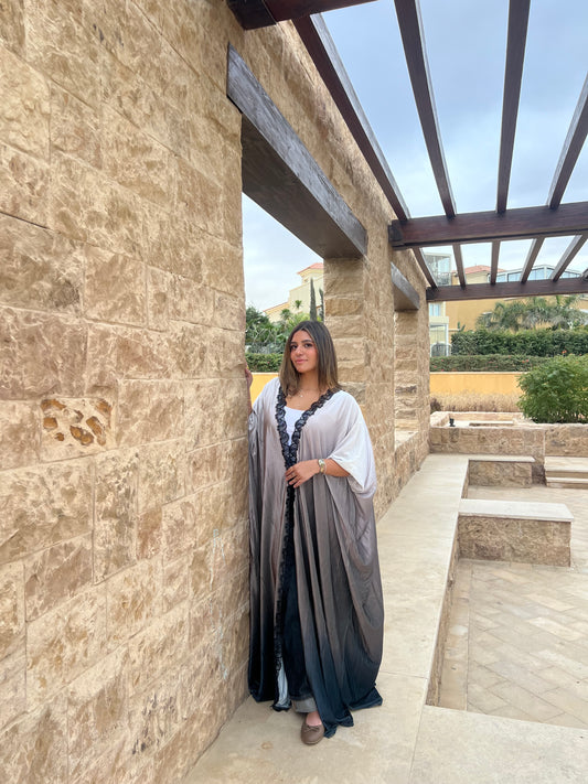 Beige Ombré Abaya